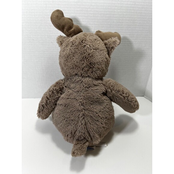 Cloud B Moose Dreamy Hugginz 15" Plush Brown Stuffed Animal Toy Plaid Christmas - Picture 3 of 6